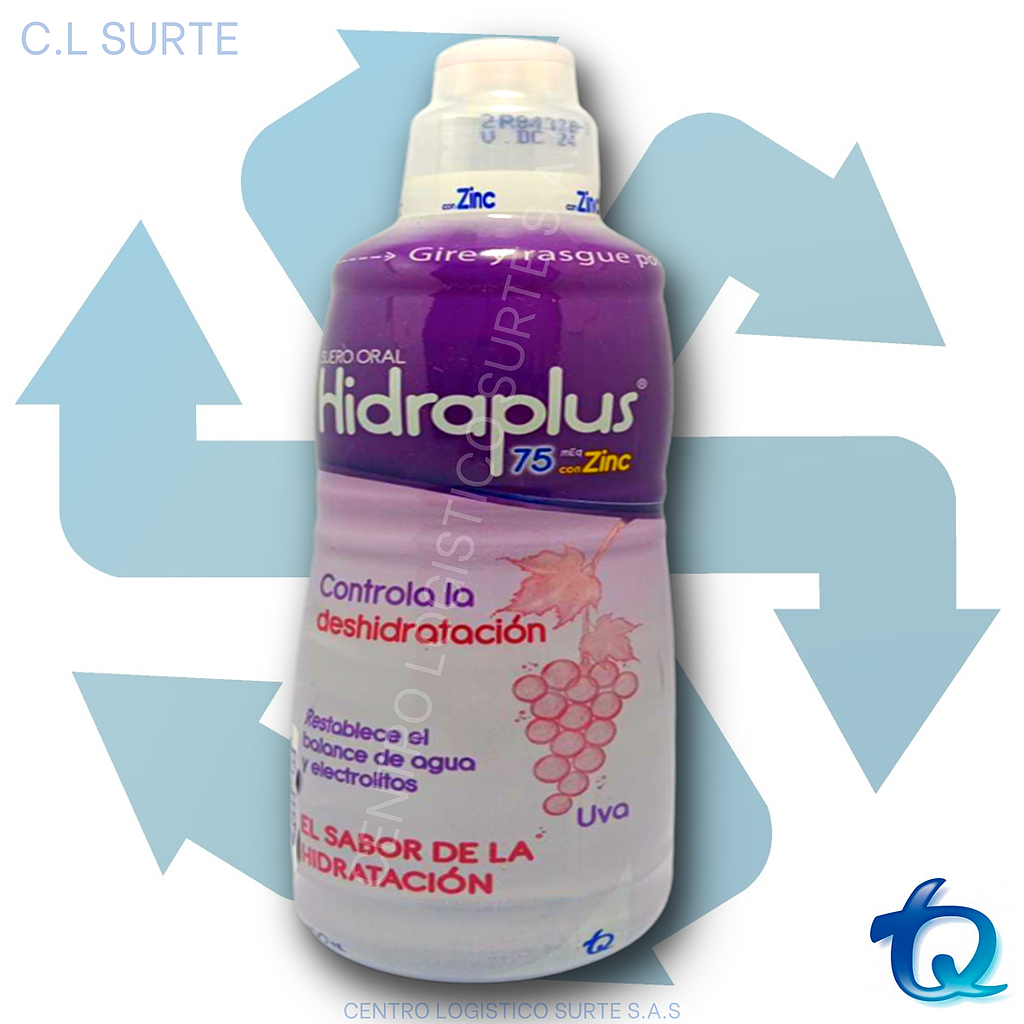HIDRAPLUS 75 MEQ X 400 ML ZINC UVA ETICOS TQ