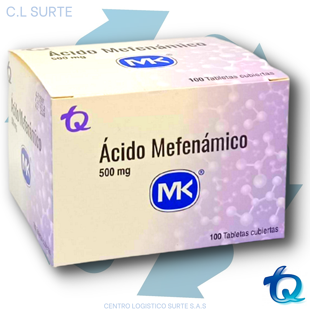 ACIDO MEFENAMICO 500 MG X 100 TAB MK TQ
