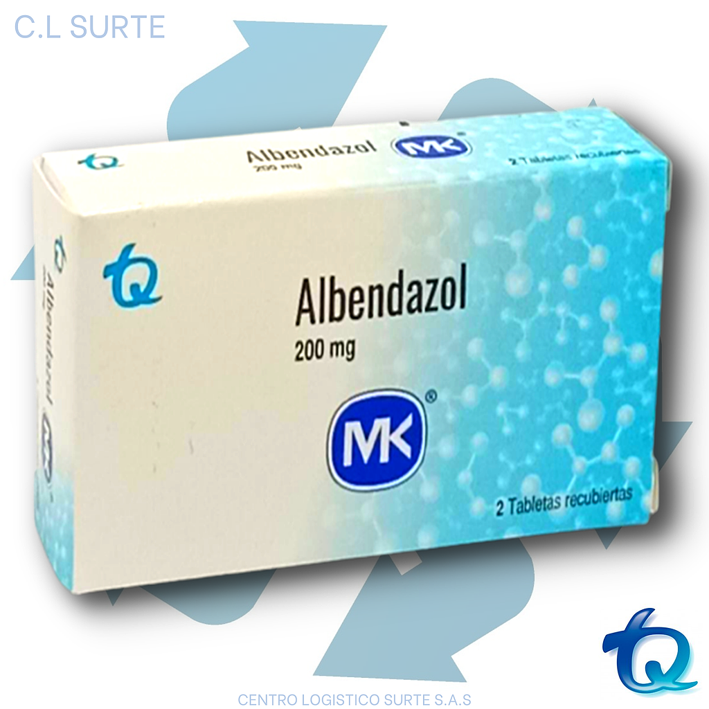 ALBENDAZOL 200 MG X  2 TAB MK TQ