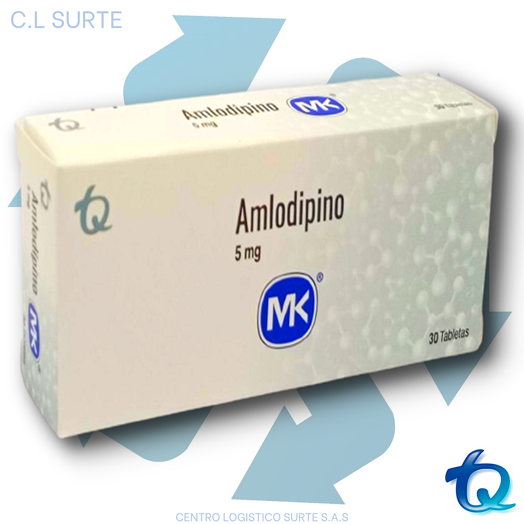 AMLODIPINO  5 MG X 30 TAB MK TQ