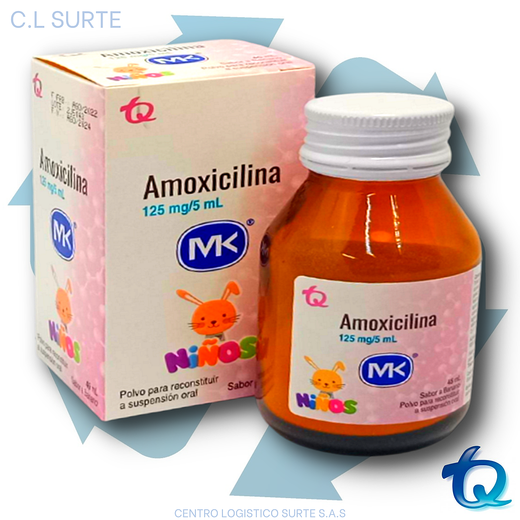 AMOXICILINA 125 MG SUSP X 45 ML MK TQ