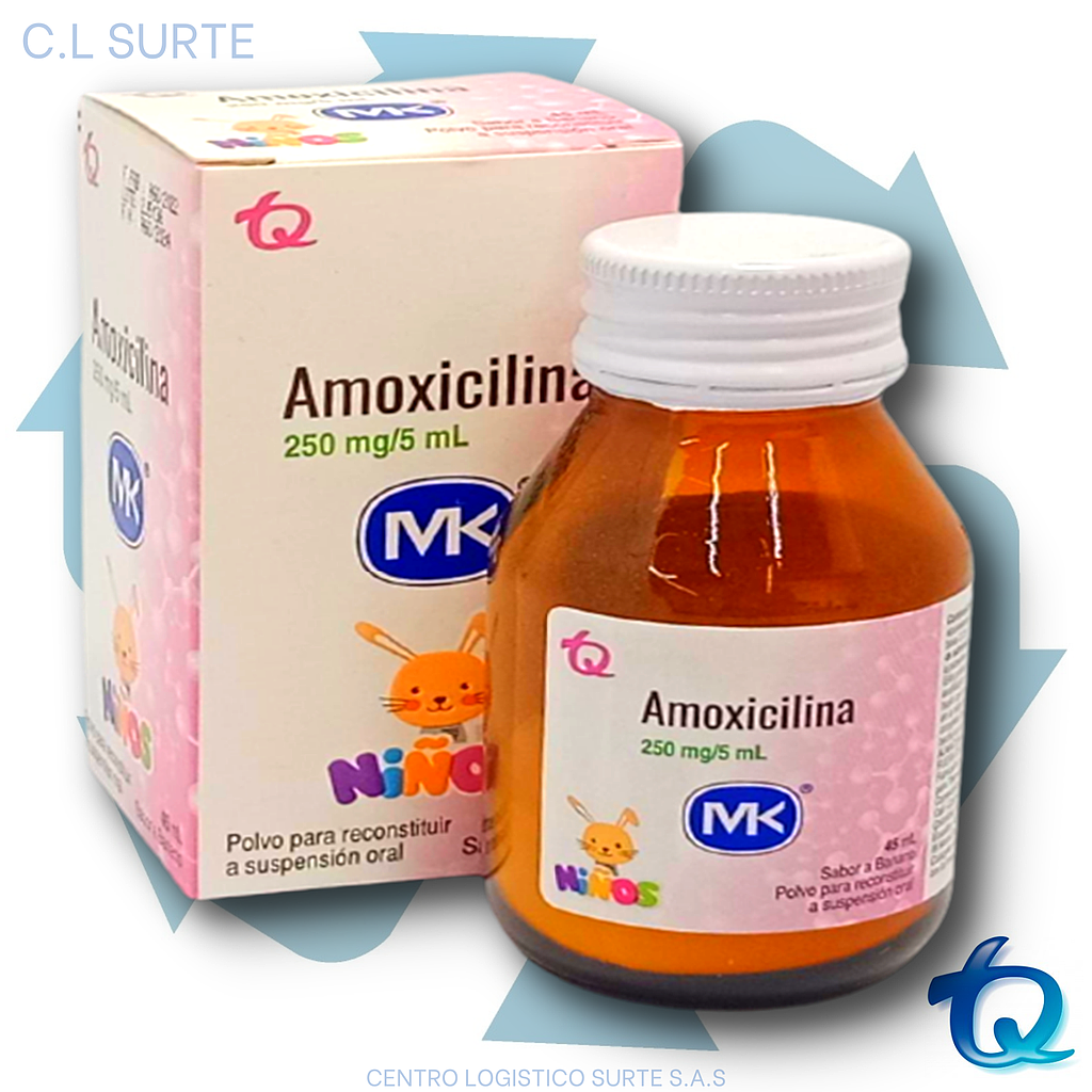 AMOXICILINA 250 MG SUSP X  45 ML MK TQ