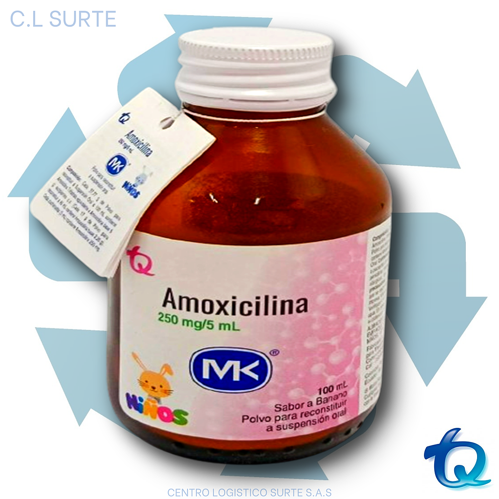 AMOXICILINA 250 MG SUSP X 100 ML MK TQ