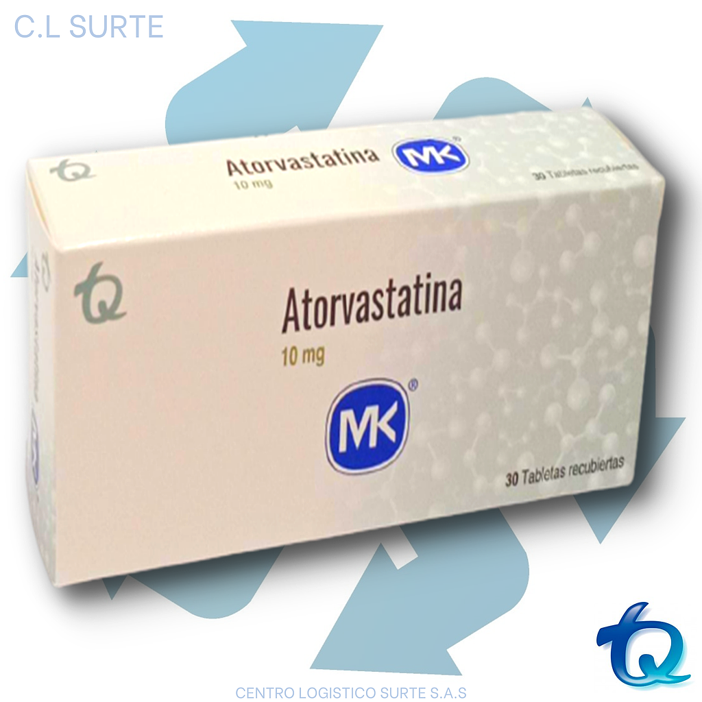 ATORVASTATINA 10 MG X 30 TAB MK TQ