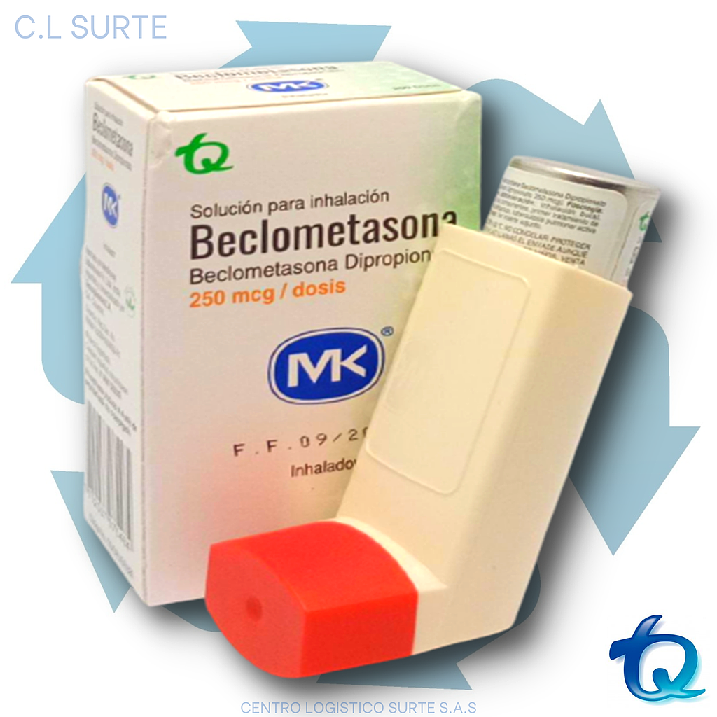 BECLOMETASONA 250 MLG FORTE INH BUCAL X 200 DOSIS MK TQ