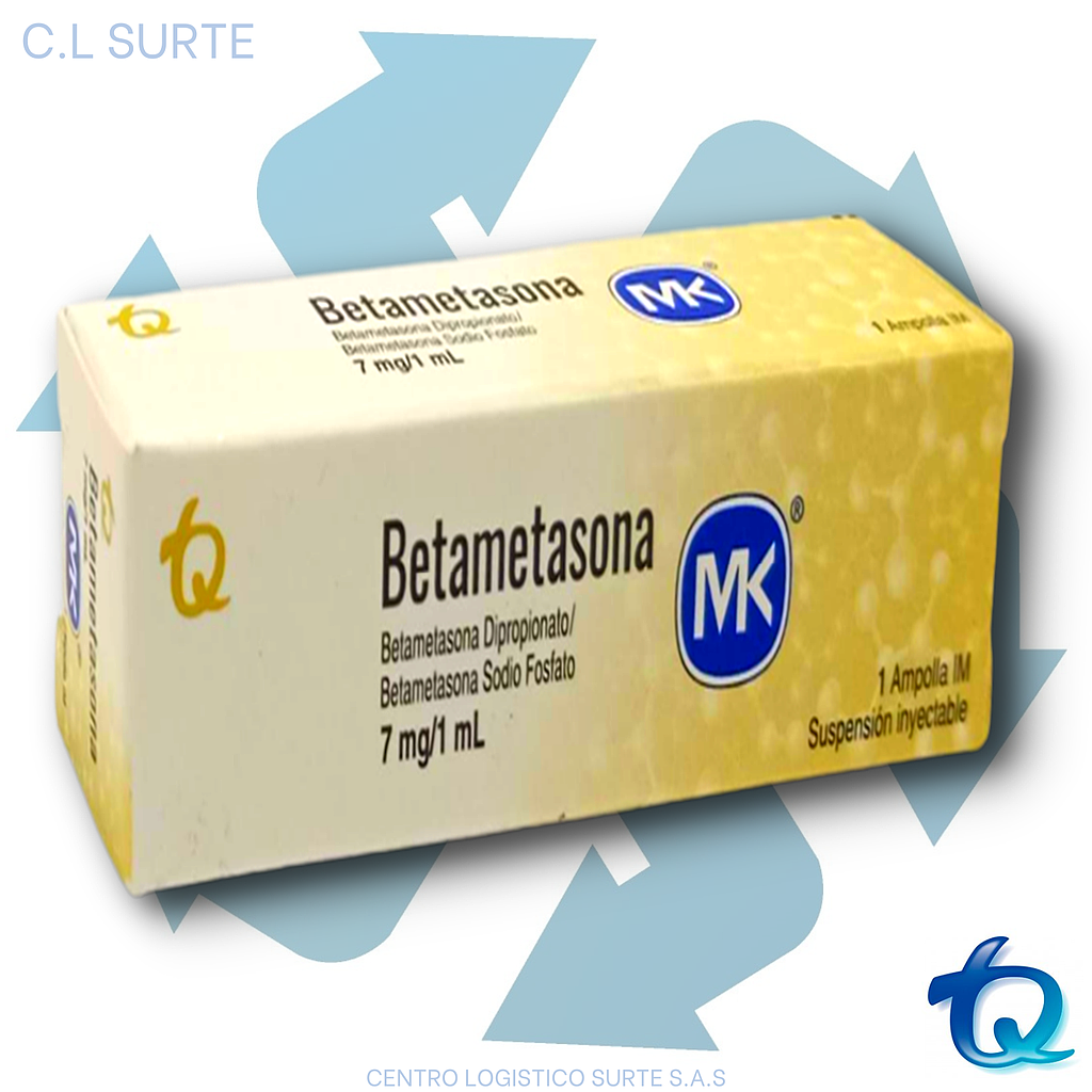 BETAMETASONA 7 MG INY X 1 ML MK TQ