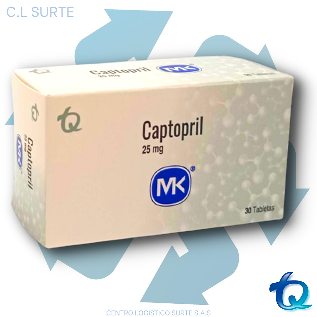 CAPTOPRIL 25 MG X 30 TAB MK TQ