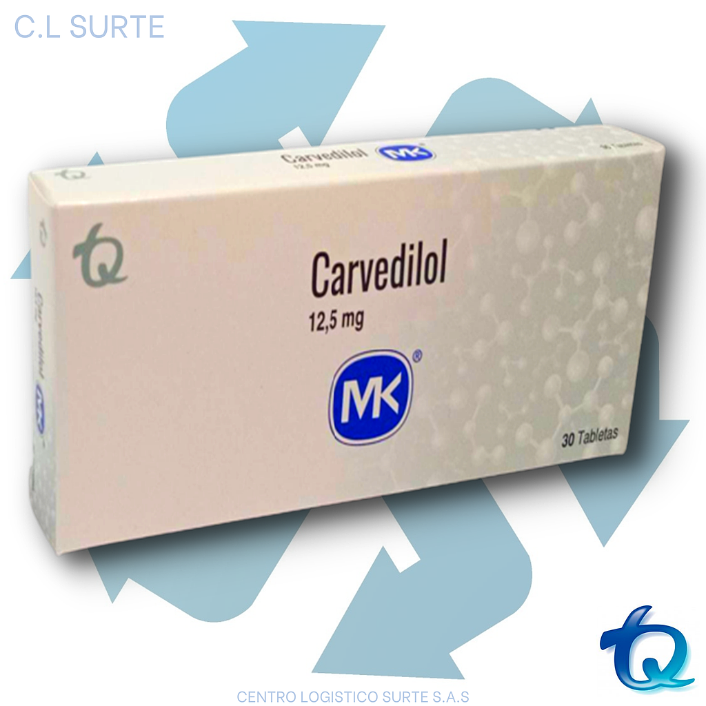 CARVEDILOL 12.5 MG X 30 TAB MK TQ