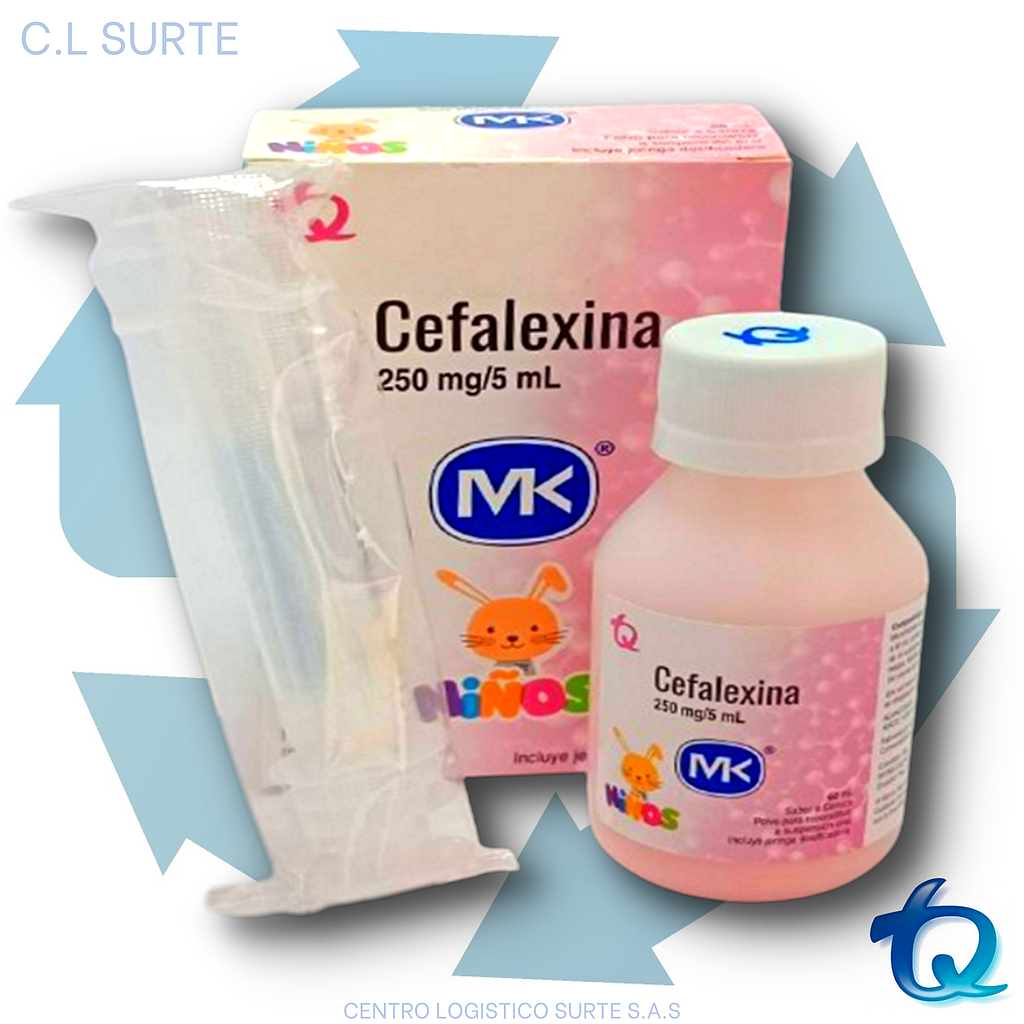 CEFALEXINA 250 MG POLVO P/S X 60 ML MK TQ