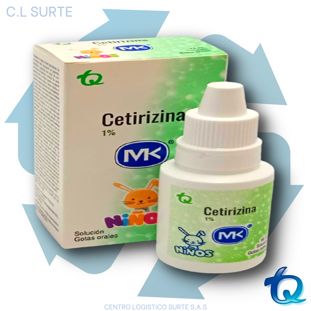 CETIRIZINA GOTAS 1% X 15 ML MK TQ