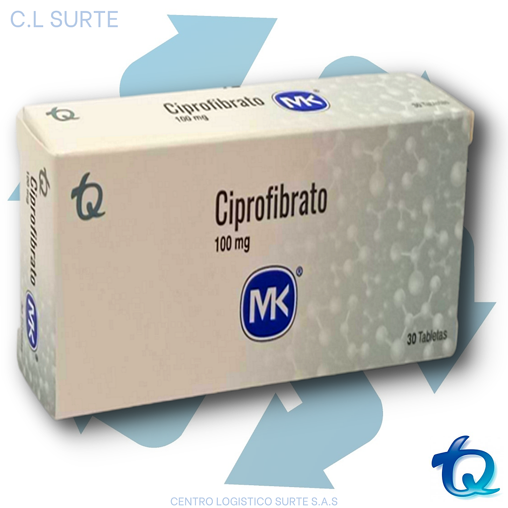 CIPROFIBRATO 100 MG X 30 TAB MK TQ