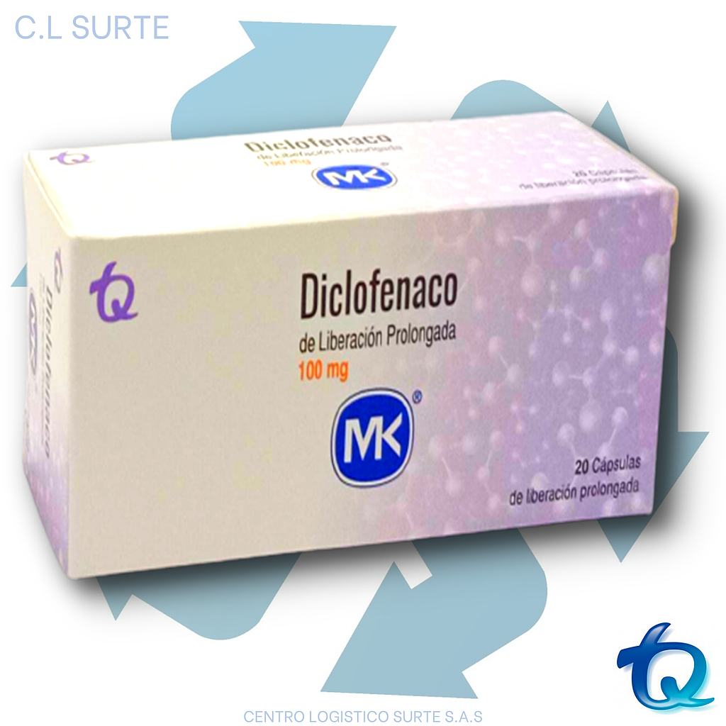 DICLOFENACO 100 MG RETARD X 20 CAPS MK TQ