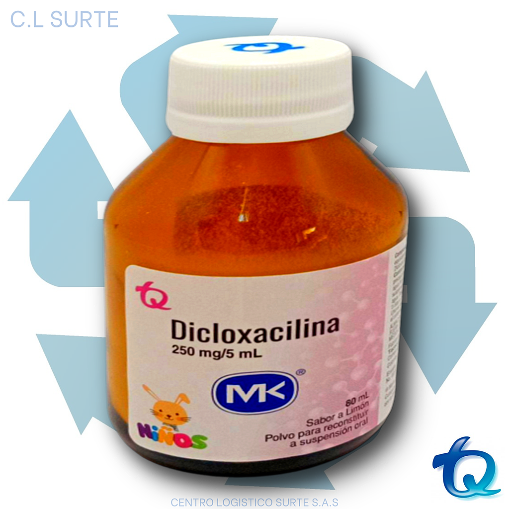 DICLOXACILINA 250 MG  SUSP X 80 ML MK TQ