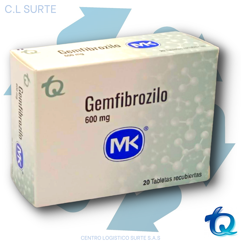 GEMFIBROZILO 600 MG X 20 TAB MK TQ