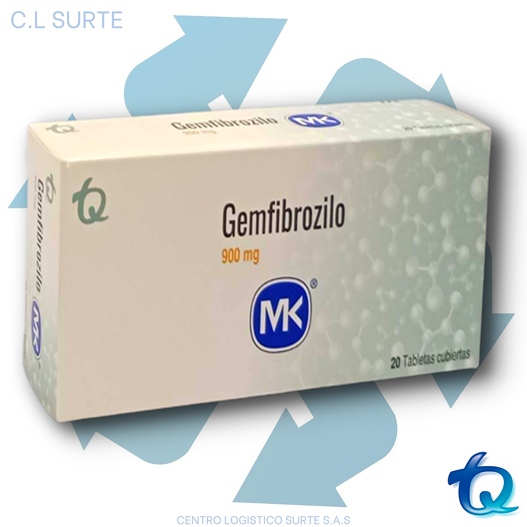 GEMFIBROZILO 900 MG X 20 TAB MK TQ