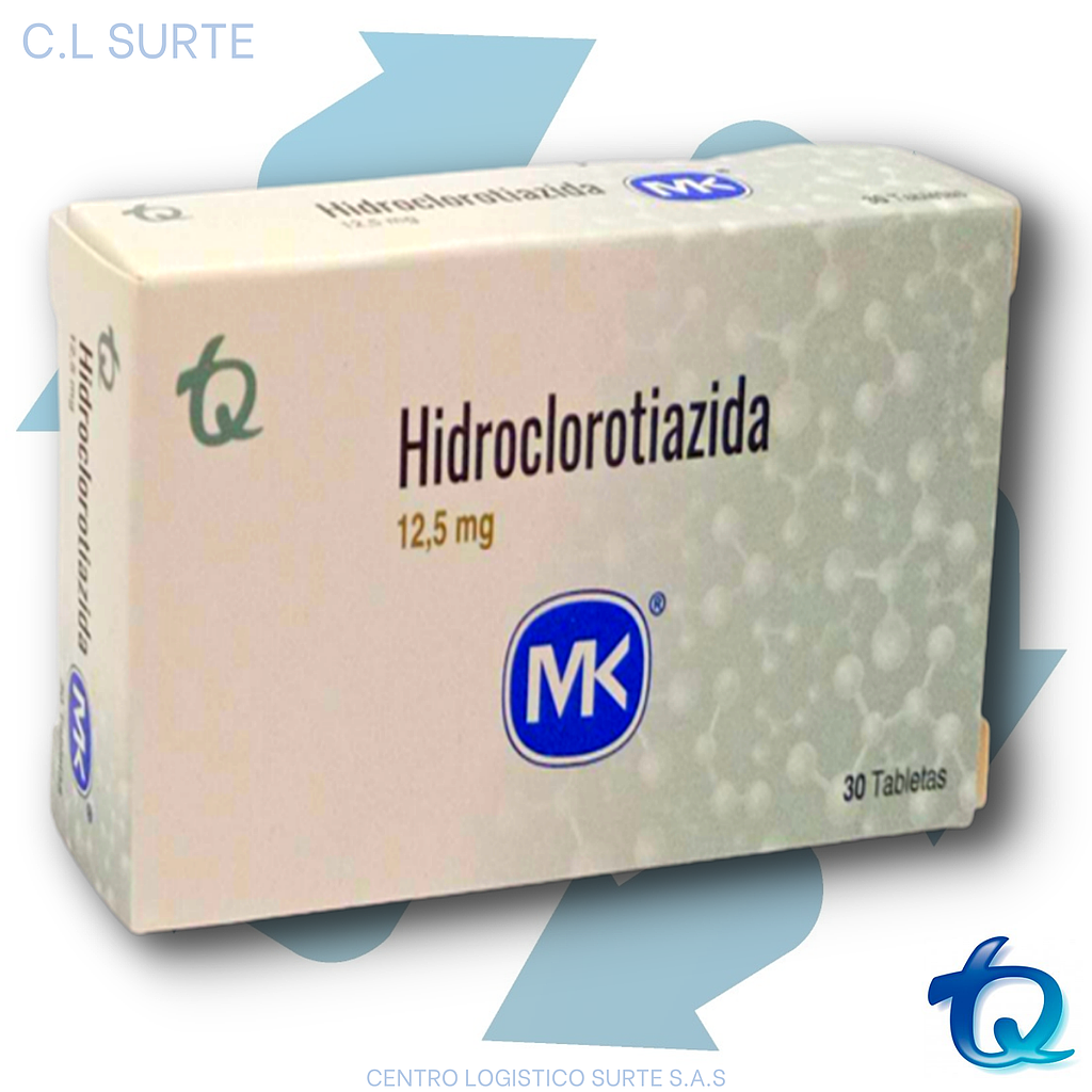 HIDROCLOROTIAZIDA 12.5 MG X 30 TAB MK TQ