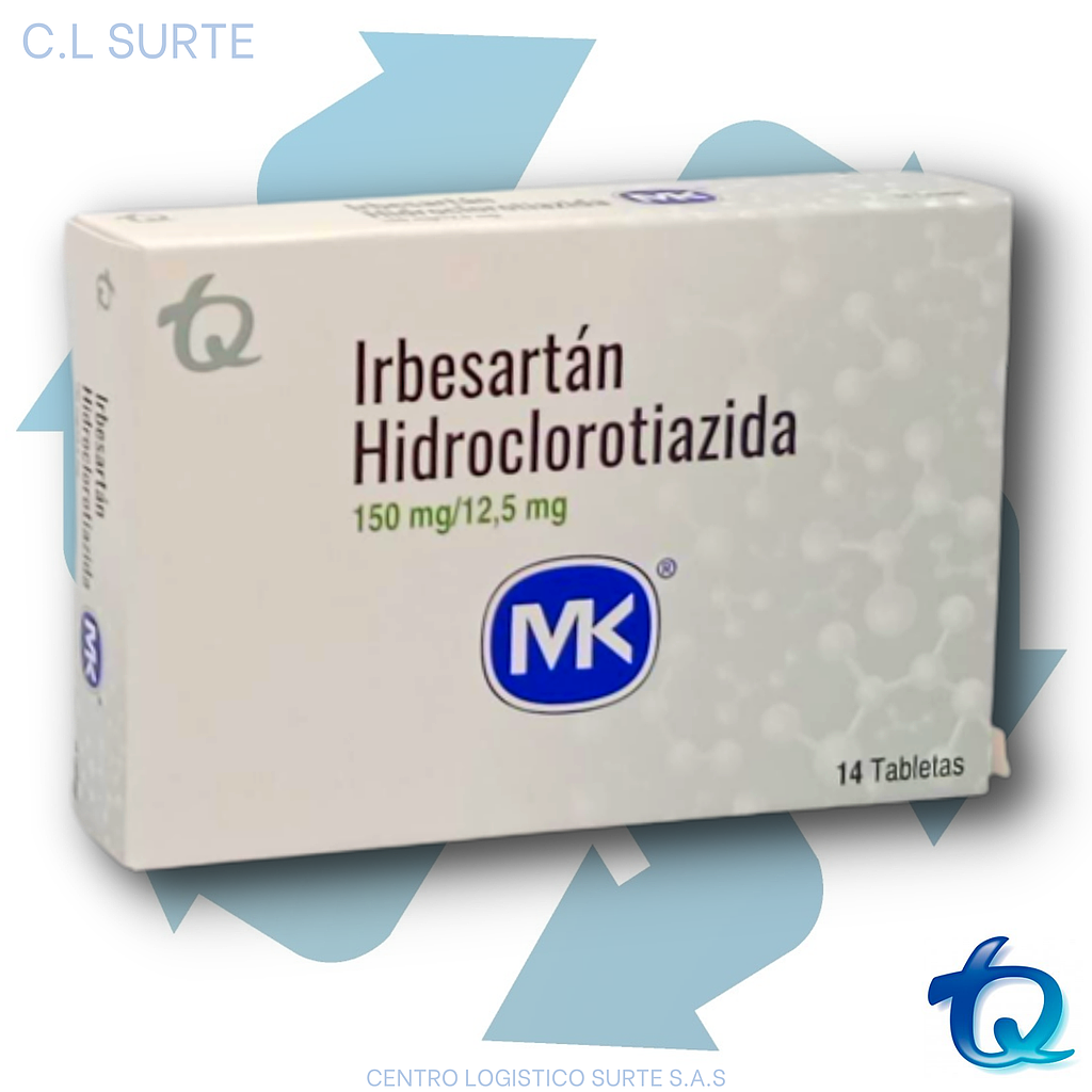 IRBESARTAN HCT 150/12.5 MG X 14 TAB MK TQ