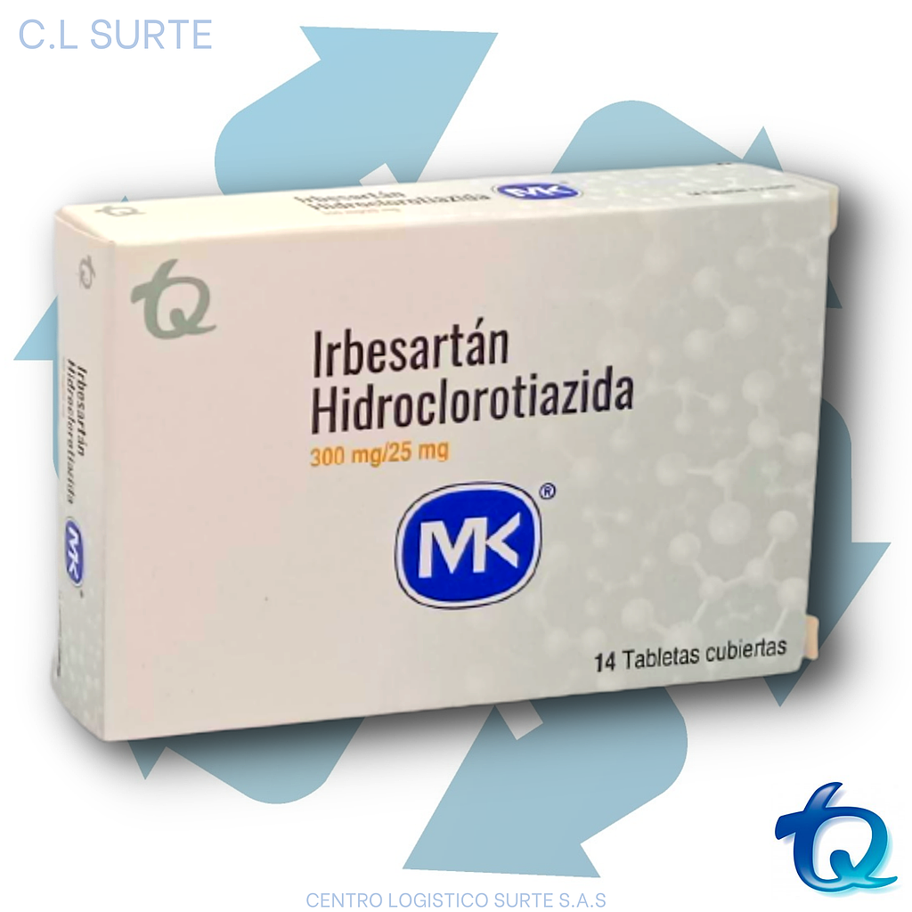 IRBESARTAN HCT 300/25 MG X 14 TAB MK TQ