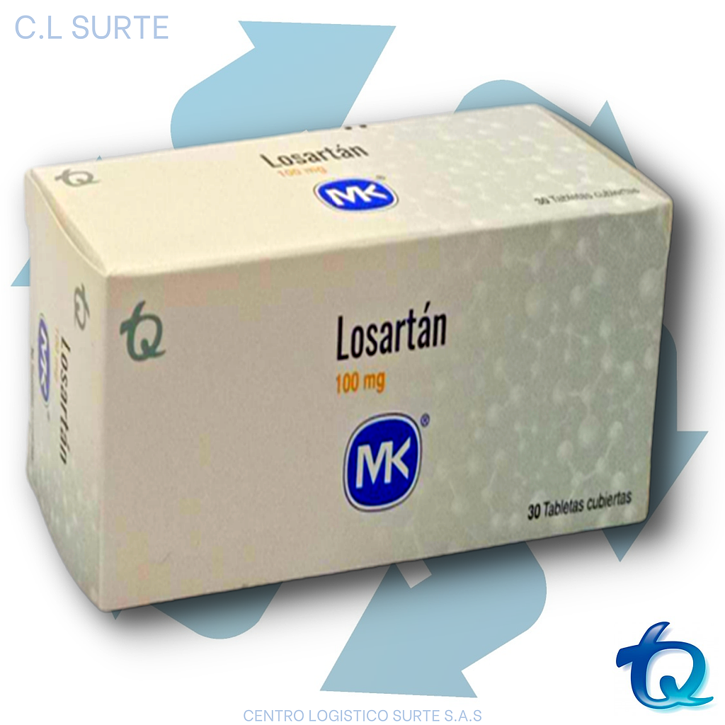 LOSARTAN 100 MG X 30 TAB MK TQ