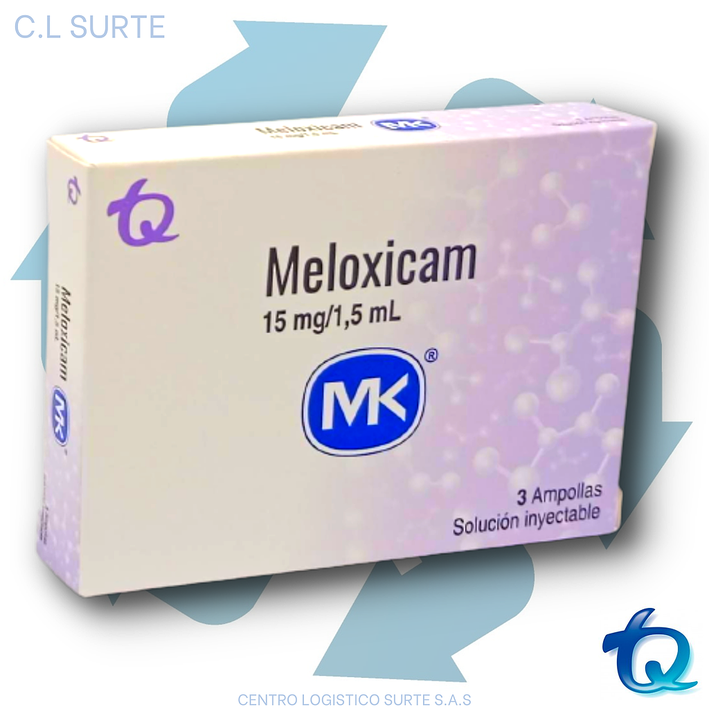 MELOXICAM 15 MG INY X 3 AMP MK TQ