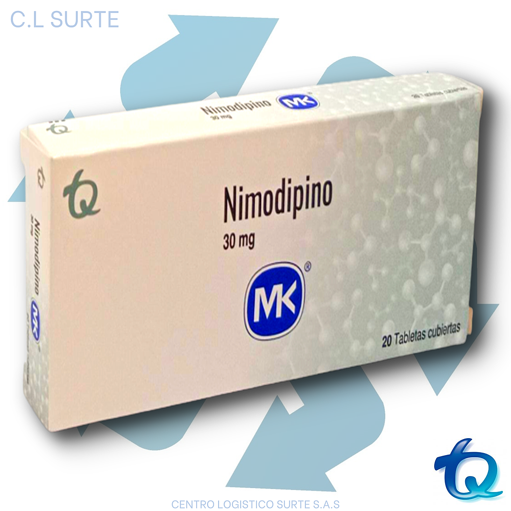 NIMODIPINO 30 MG X 20 TAB MK TQ