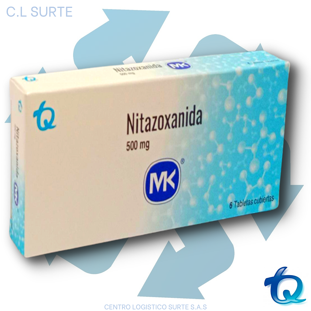 NITAZOXANIDA 500 MG X 6 TAB MK TQ