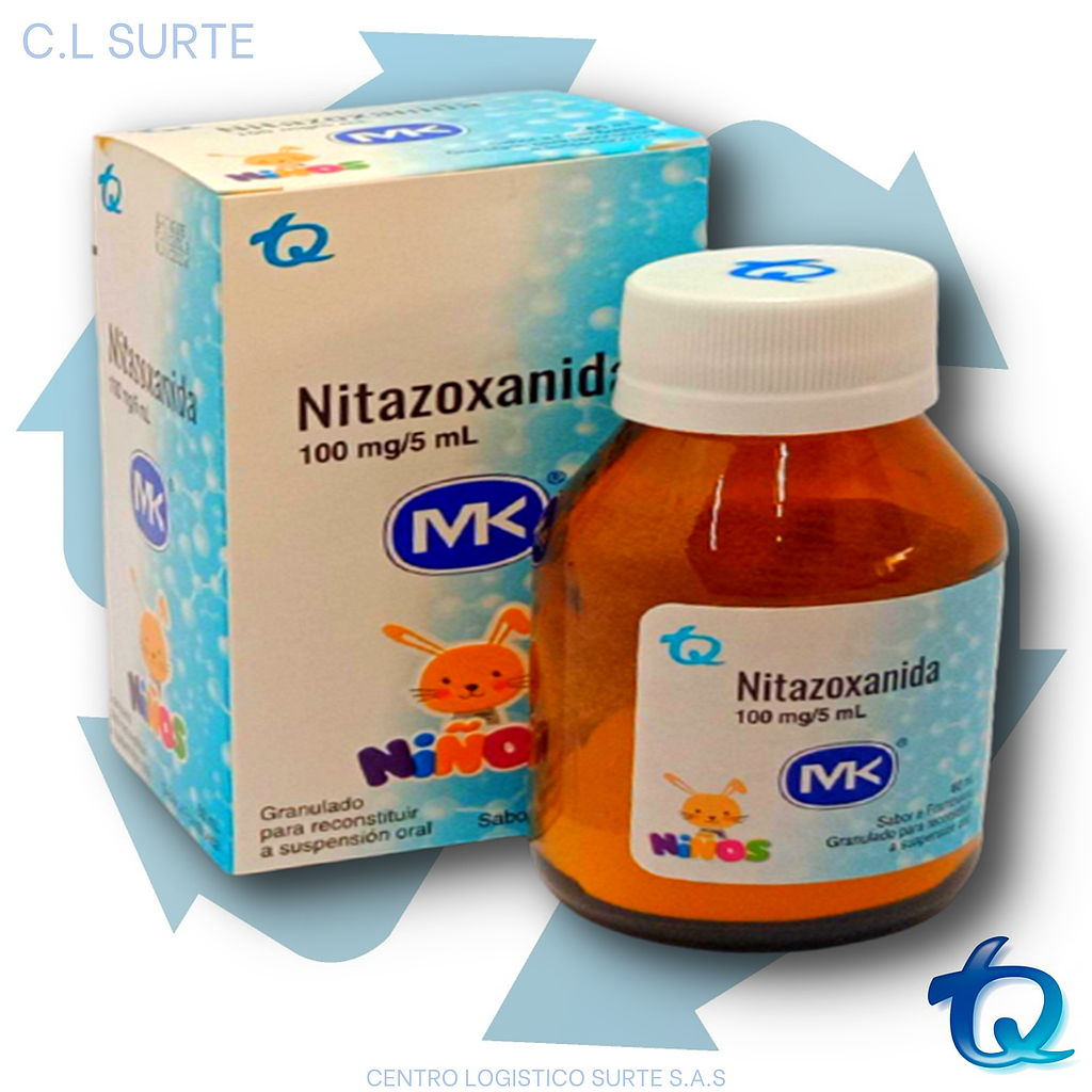 NITAZOXANIDA SUSP  100/5ML X 60 ML MK TQ
