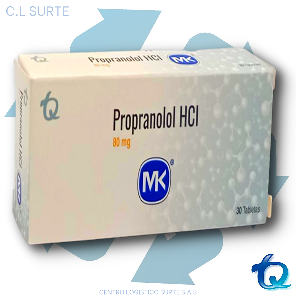 PROPRANOLOL HCL 80 MG X  30 TAB MK TQ