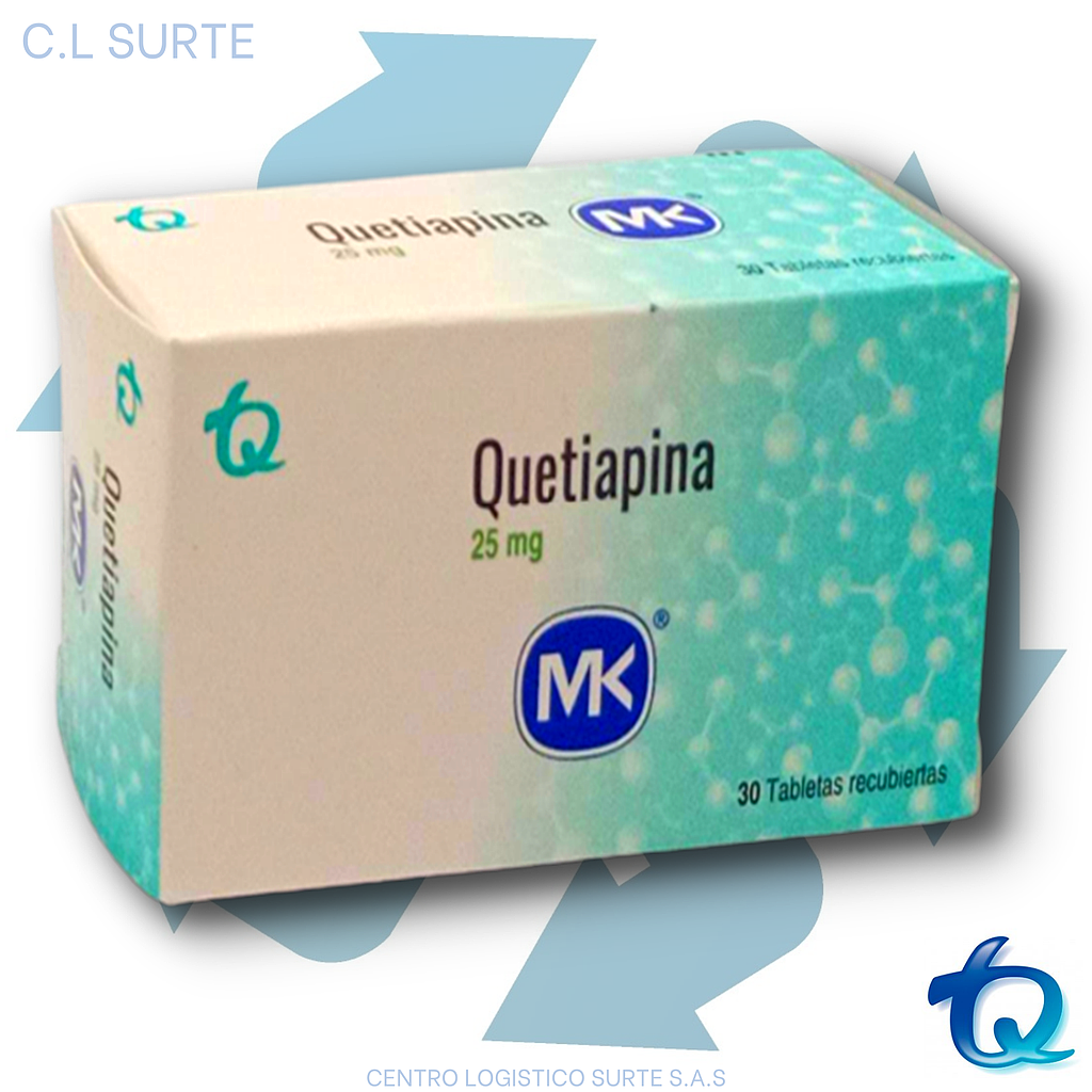 QUETIAPINA  25 MG X 30 TAB MK TQ $