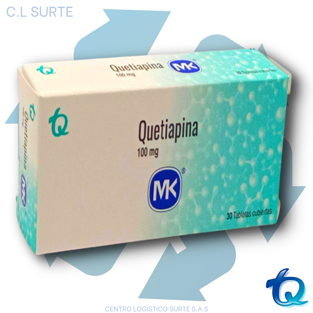 QUETIAPINA 100 MG X 30 TAB MK TQ $