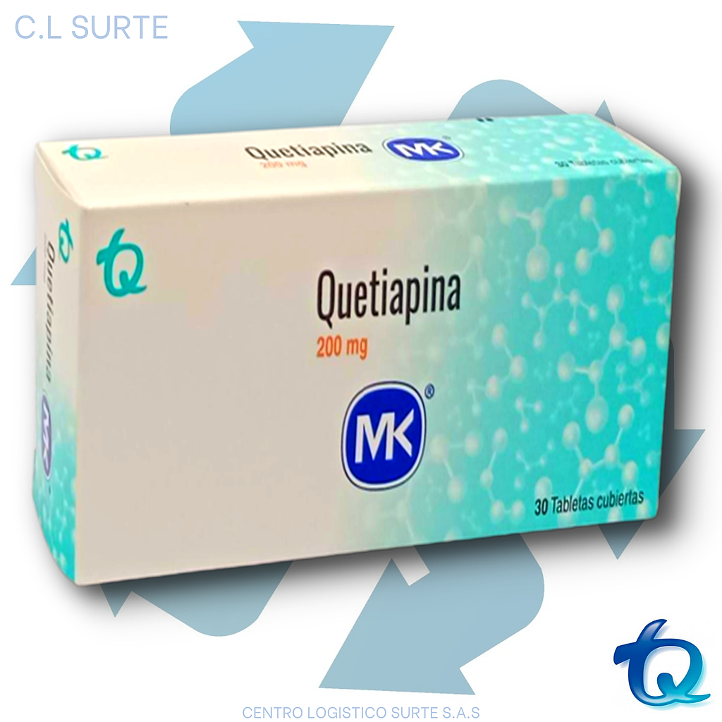 QUETIAPINA 200 MG X 30 TAB MK TQ $