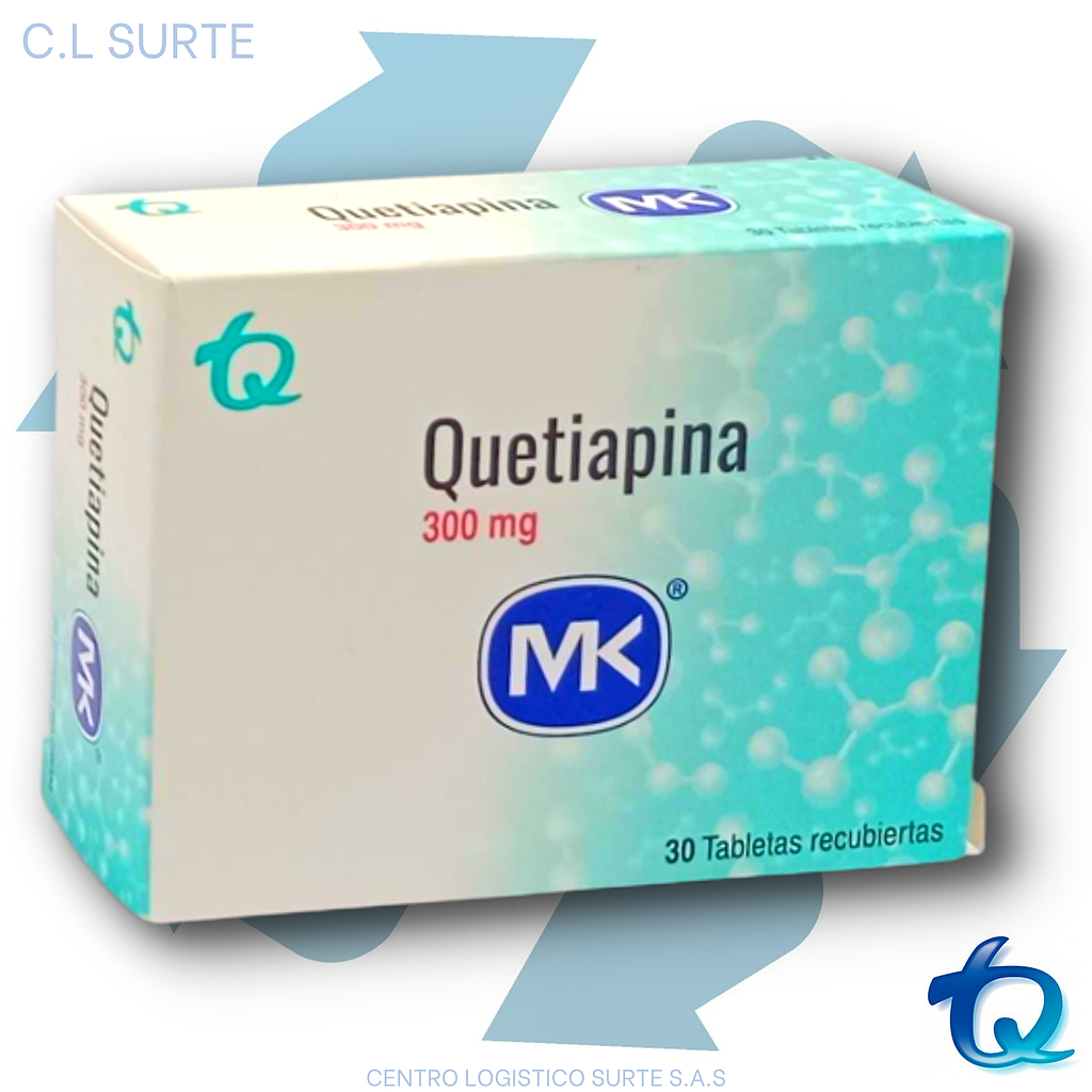 QUETIAPINA 300 MG X 30 TAB MK TQ $