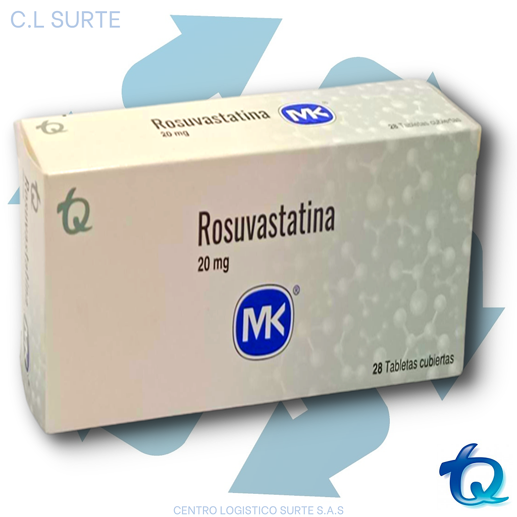 ROSUVASTATINA 20 MG X 28 TAB MK TQ