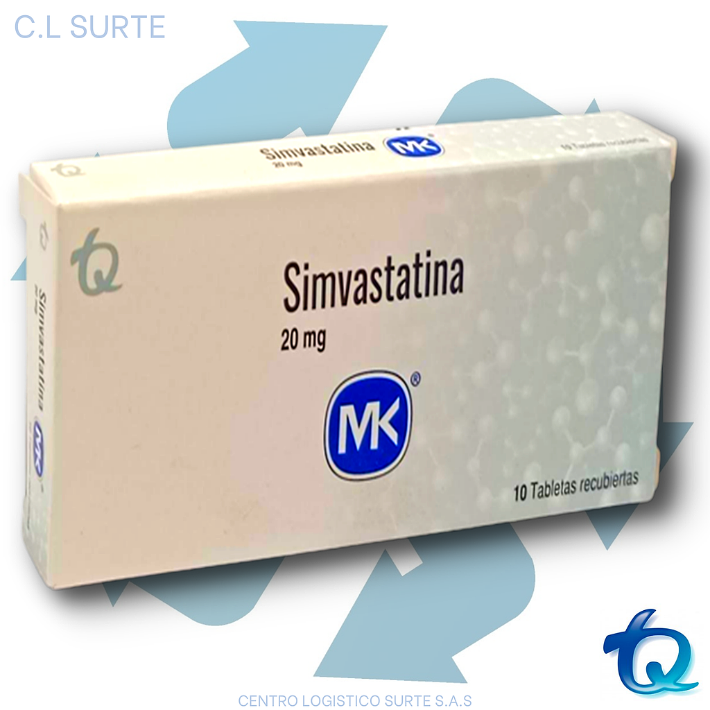 SIMVASTATINA 20 MG X 10 TAB MK TQ