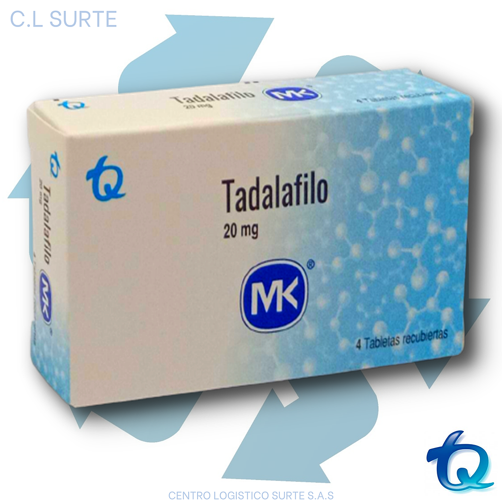 TADALAFILO 20 MG X 4 TAB MK TQ