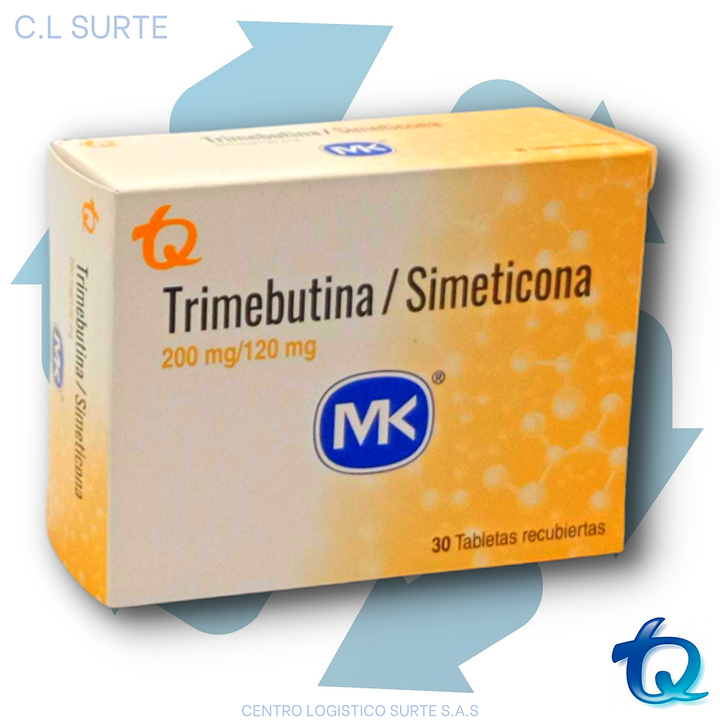 TRIMEBUTINA + SIMETICONA X 30 TAB MK TQ