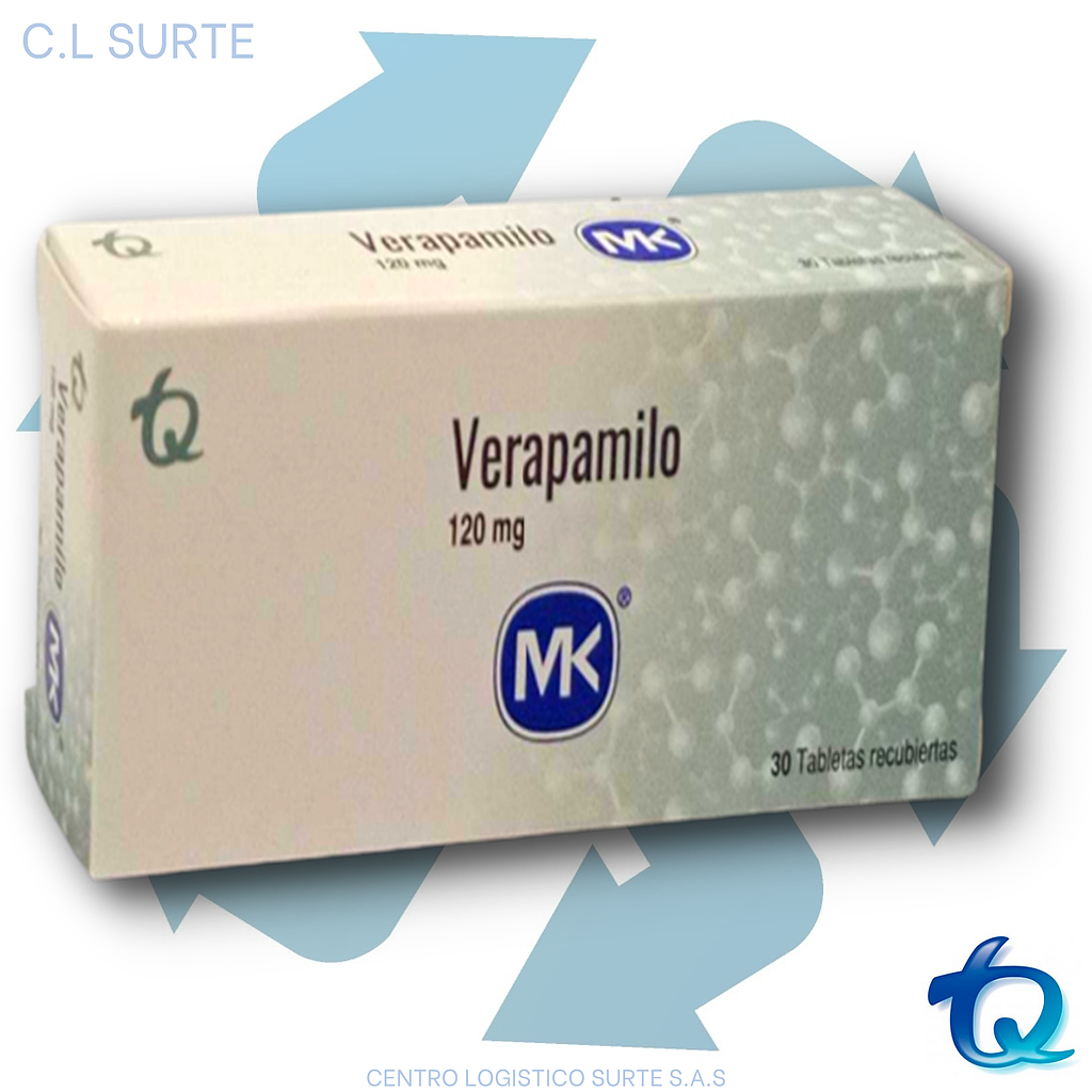 VERAPAMILO 120 MG X 30 TAB MK TQ
