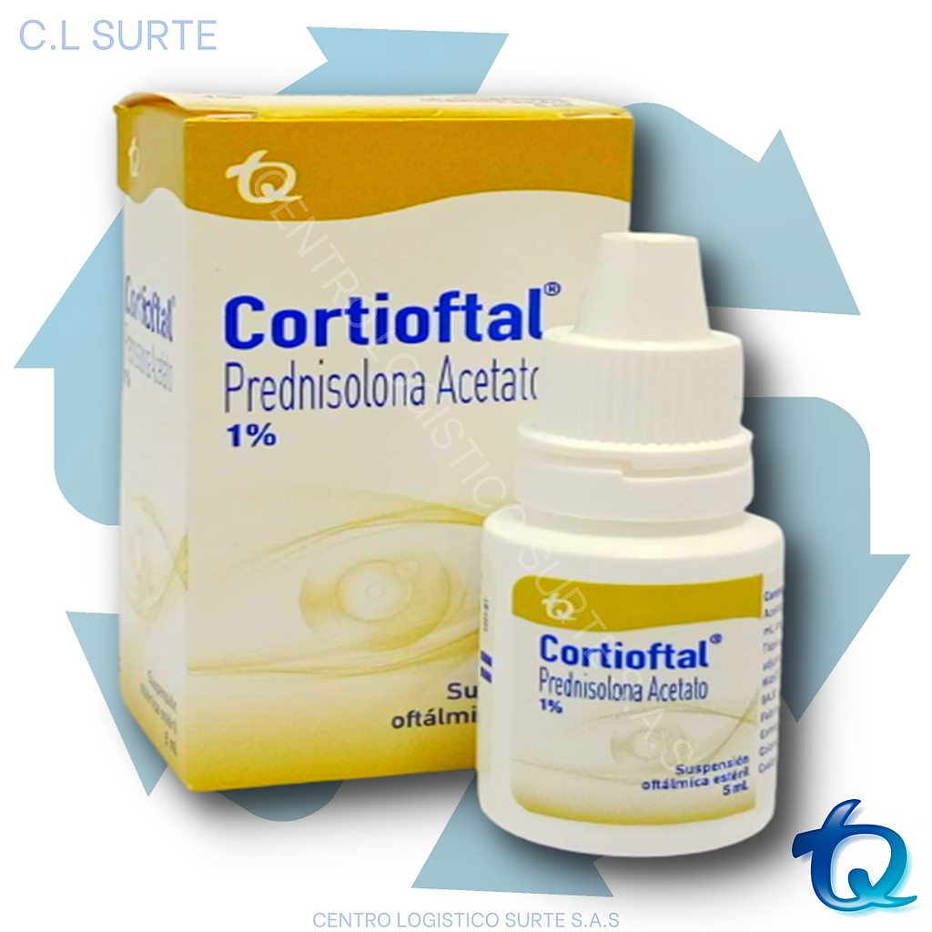 CORTIOFTAL 1 GOTAS X 5 ML PREDNISO ACETAT TQ OFTAL