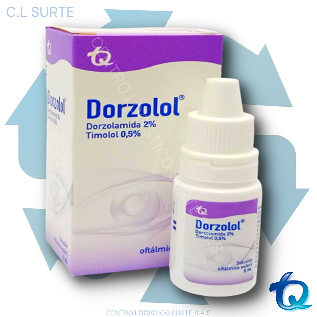 DORZOLOL 20 MG GOTAS X 5 ML DORZOLA+TIMOL TQ OFTAL