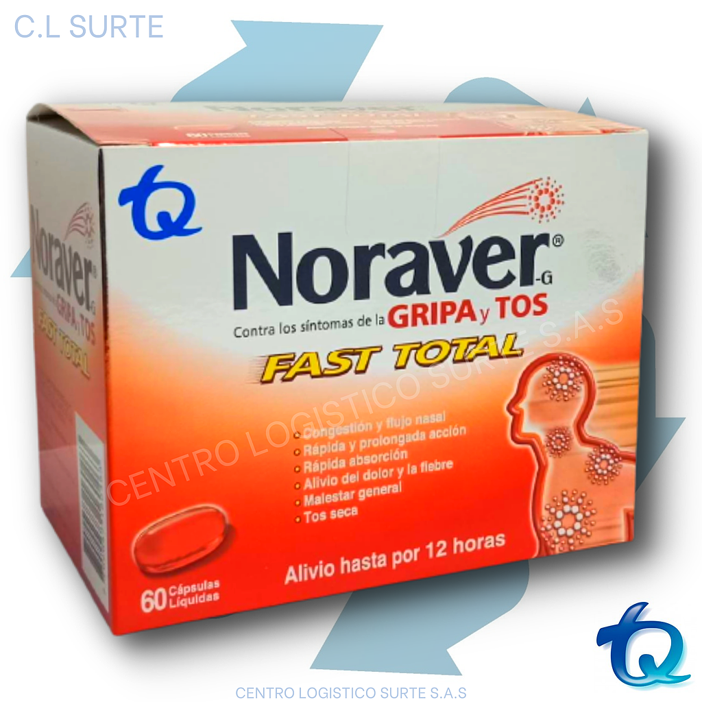 NORAVER GRIPA FAST TOTAL X 60 CAPS TQ RESPIR