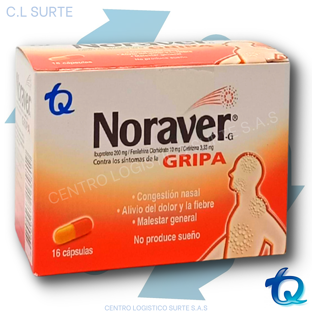 NORAVER GRIPA X 16 CAPS TQ RESPIR