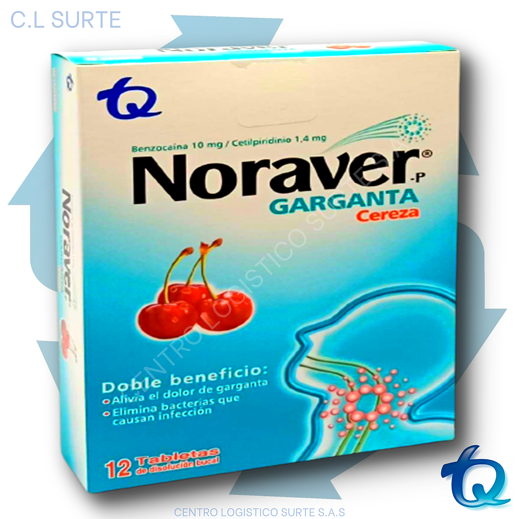 NORAVER P PASTILLA X 12 CEREZA TQ RESPIR