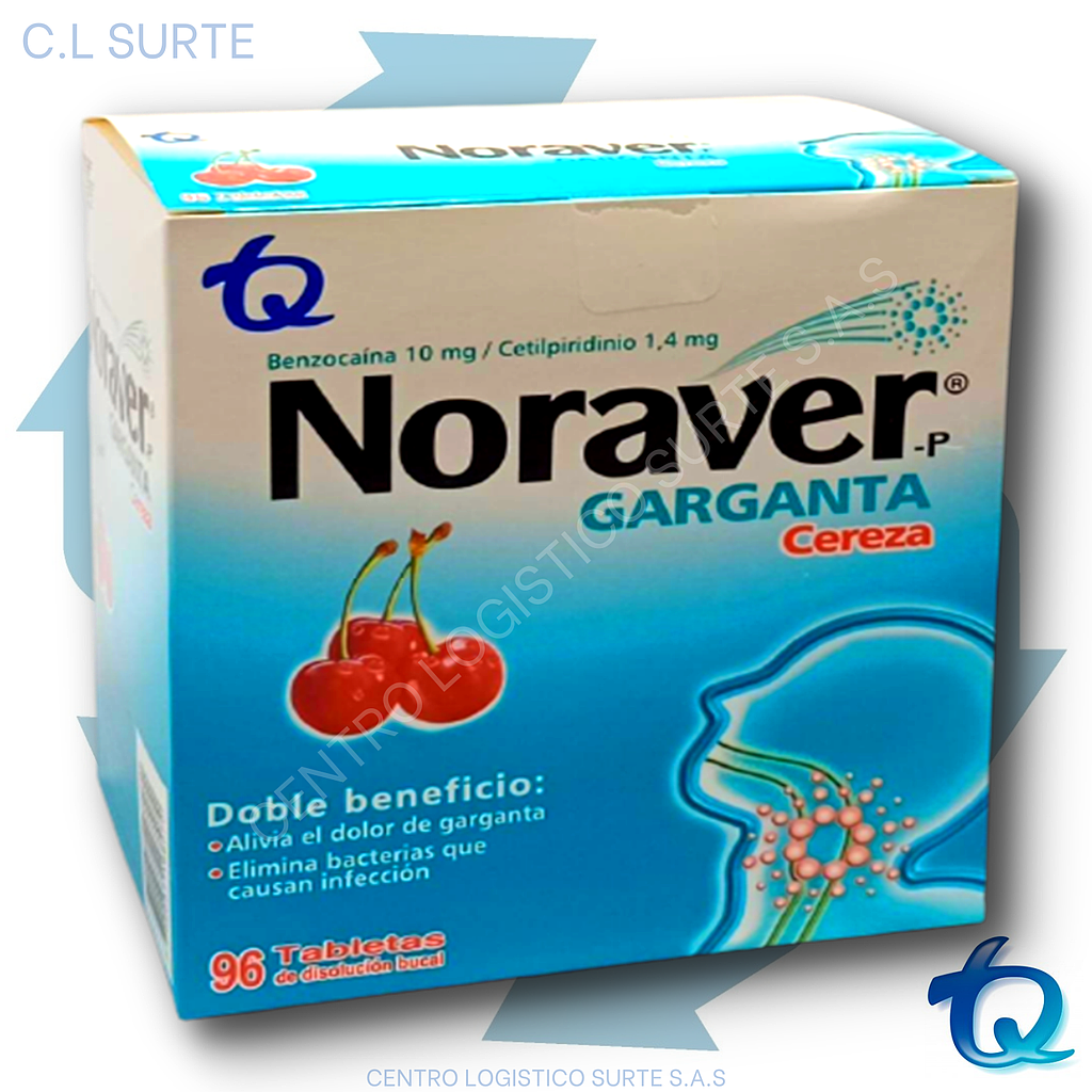 NORAVER P PASTILLA X 96 CEREZA TQ RESPIR
