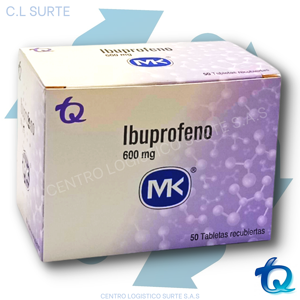 IBUPROFENO 600 MG X  50 TAB MK TQ DOLOR