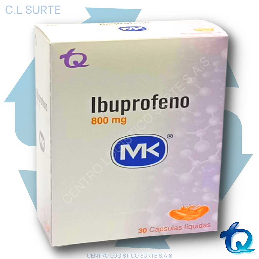 IBUPROFENO 800 MG X  30 CAPS LIQ MK TQ DOLOR 