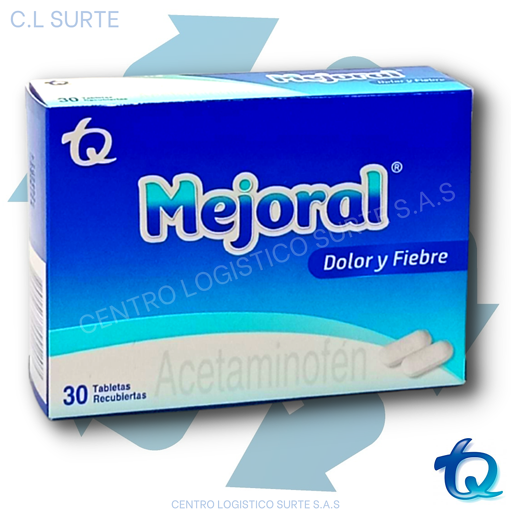 MEJORAL X 30 TAB ACETAMINOFEN 500 MG TQ DOLOR