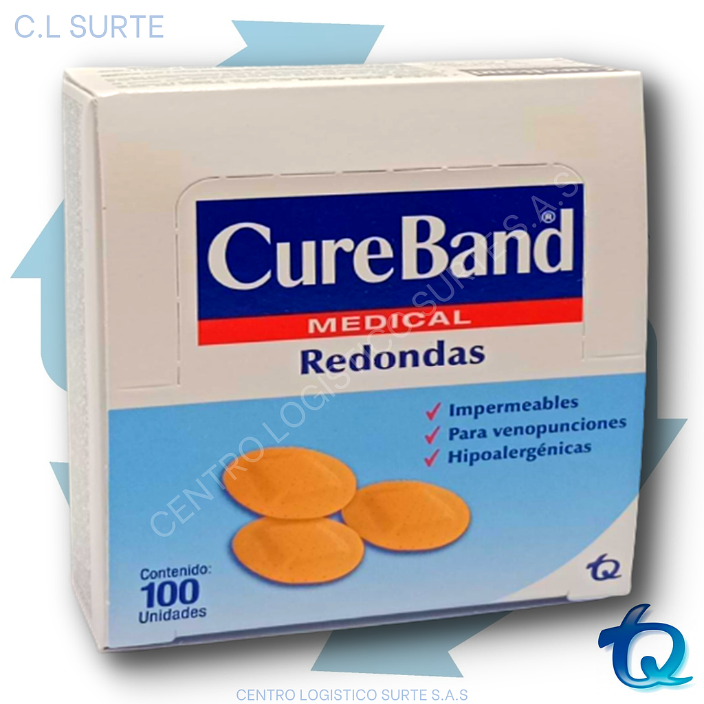 CURAS X 100 UND CUREBAND REDONDAS SPOT TQ C-H