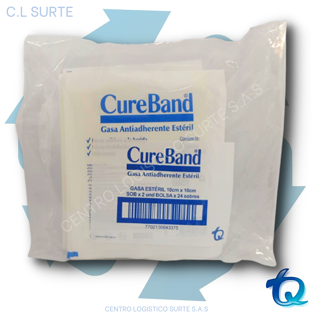 GASA 10 X 10 CM 24 SBS X 2 CUREBAND BOLSA TQ C-H