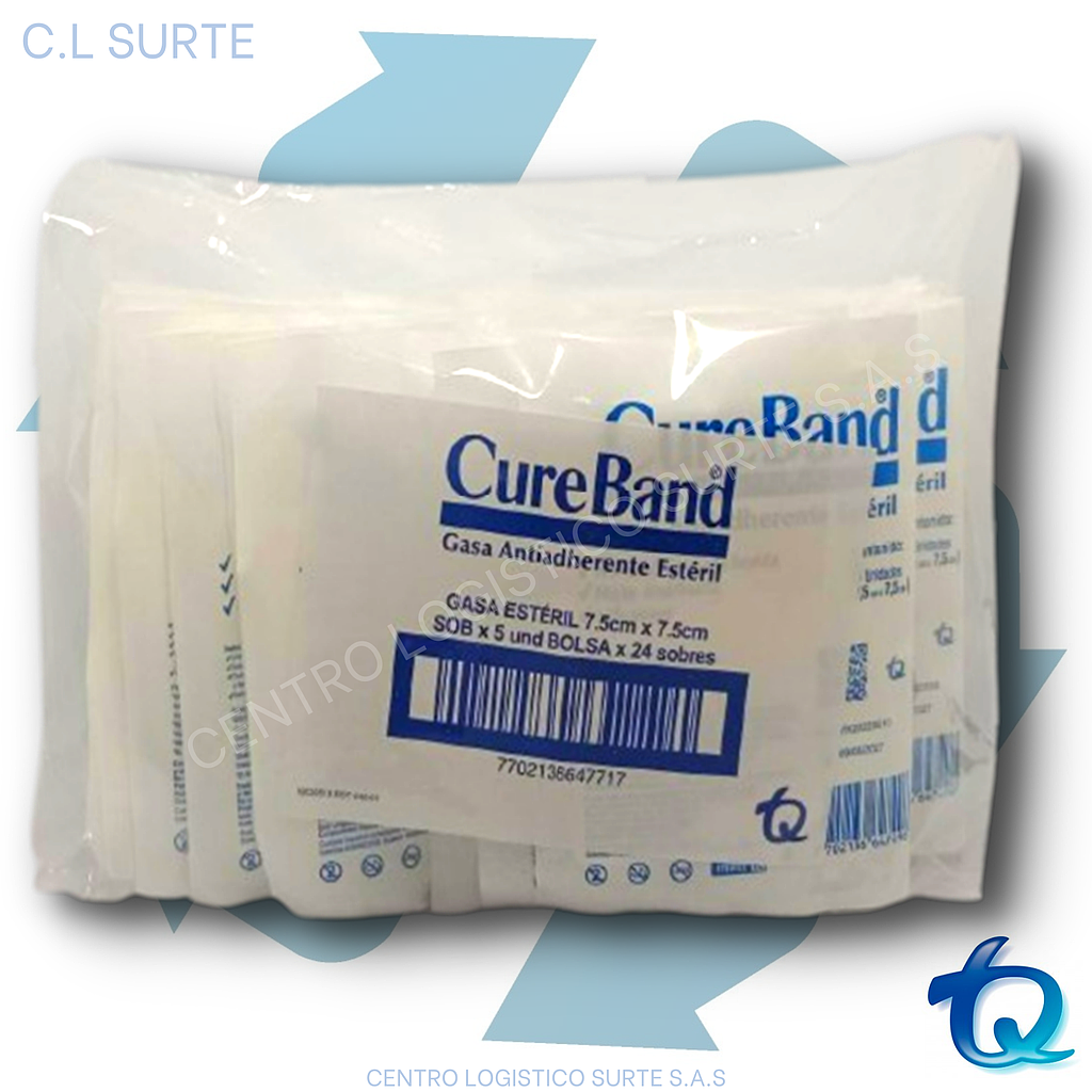 GASA 7.5 X 7.5 CM 24 SBS X 5 CUREBAND BOLSA TQ C-H