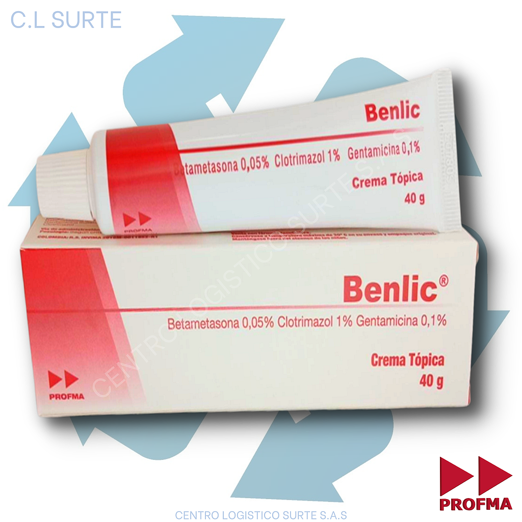 BENLIC CREMA X 40 G BETAMETASONA +CLOTRIMAZOL+GENTAMICINA PROFMA